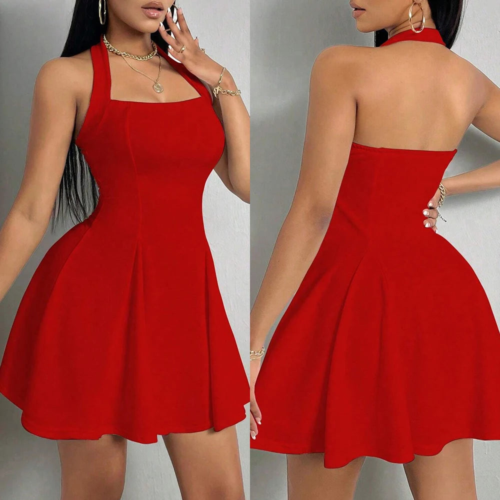 Vestidos Mia Muse primavera/verão, decote quadrado estilizado elegante