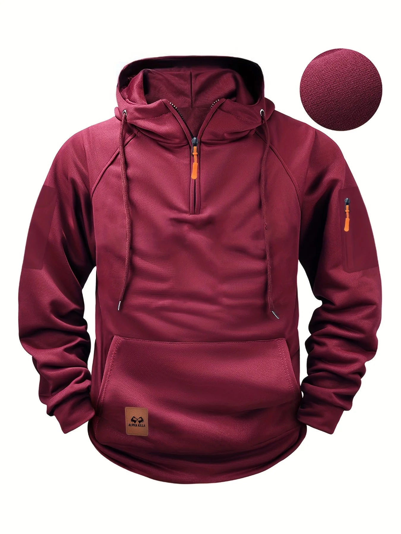 New Multi Pocket Zipper Fleece Dropped Shoulder Hooded Sweatshirt Men's Women's Plus Size Loose Pullover Fashion Sweatshirt