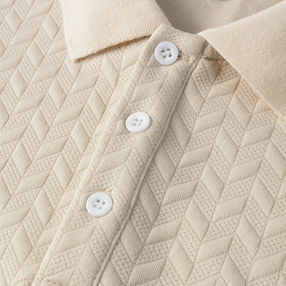 Camisa polo masculina de alta qualidade, manga curta, casual pesada, com botões, moda primavera/verão