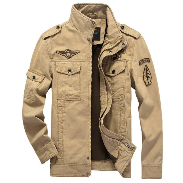 Jaqueta militar casual masculina tamanho grande M-6XL Air Force One