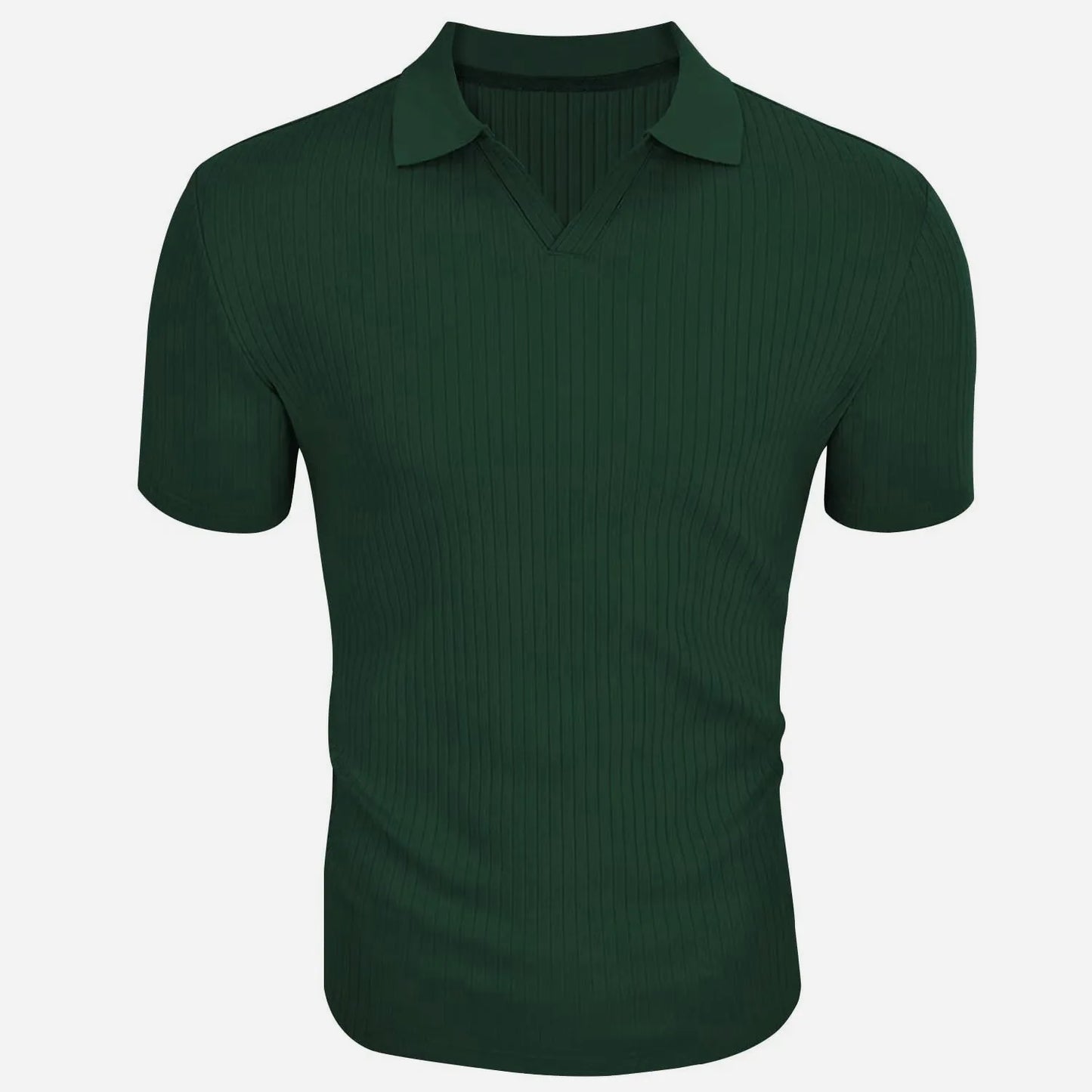 Camisetas masculinas de manga curta com gola polo, camisetas de malha, cores sólidas